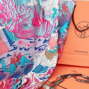 Hermes silk scarf model Cosmographia Universalis by Jan Bajtlik